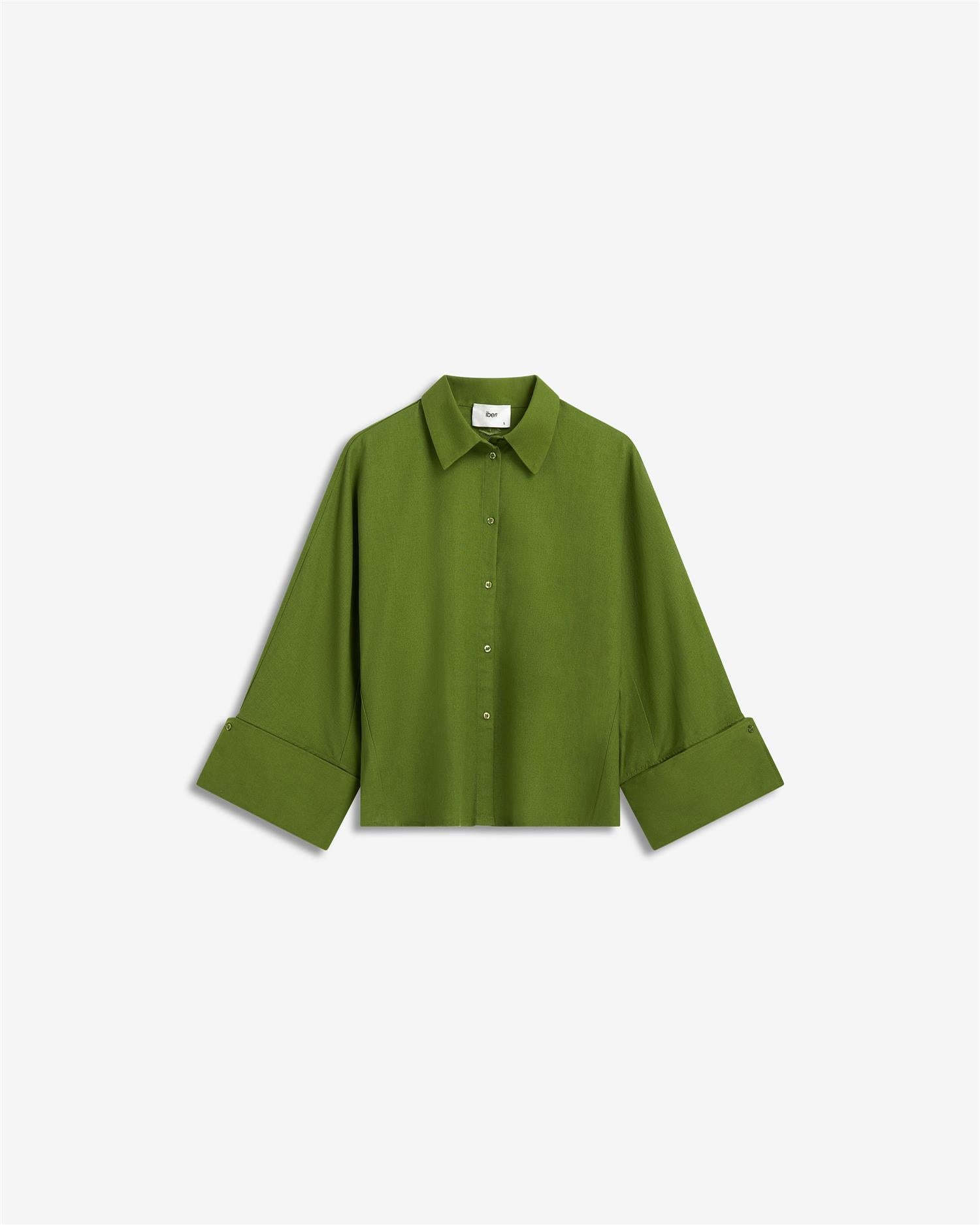 Bluser | Atari Linen Shirt Leaf Green